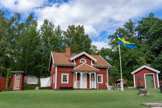 Katthult Farm from "That Emil" Novel in the "Astrid Lindgren World" Theme Park in Vimmerby, Sweden