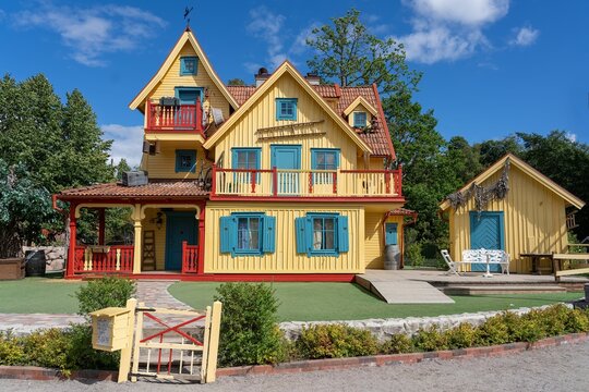 Villekulla Cottage (Pippi Longstocking's house) in the "Astrid Lindgren World" Theme Park