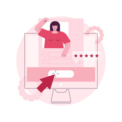 Apply for jobs abstract concept vector illustration. Job application button, HR service website, menu bar, hiring, start career, company webpage, apply online, send CV, UI abstract metaphor.