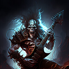 halloween party poster - Heavy Metal Music Illustration