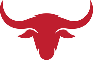 vector red bull animal illustration design