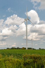 Wind Turbines Provide Electricity on Niagara Escarpment, Wisconsin