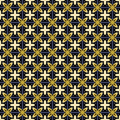 Seamless Banner Symmetry Frame Classic Shape Print Template Modern Fashion Beautiful Luxury Decorative Geometric Retro Art Vintage Black Texture Design Wallpaper Textile Fabric Background Pattern.