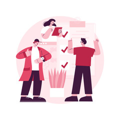 Project delivery abstract concept vector illustration. Project planning, successful management, time and budget, customer expectations, helpdesk software, task requirements abstract metaphor.