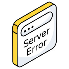 Creative design icon of server error 