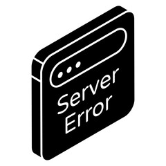 Creative design icon of server error 