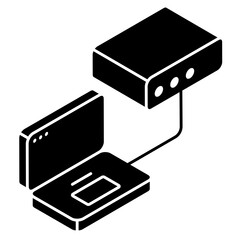 An icon design of server hosting 