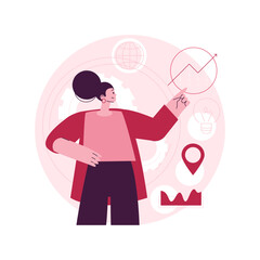 Digital strategy abstract concept vector illustration. Digital marketing plan, strategic content planning, online promo activity tactics, internet media analysis, targeted promotion abstract metaphor.