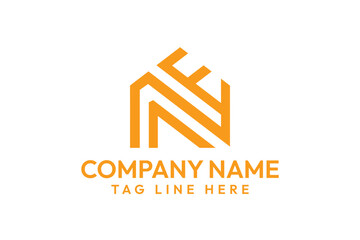 NAE latter mark real estate monogram logo design template