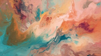 Fototapeta na wymiar Abstract painting background pastel positive colour. Generative AI.