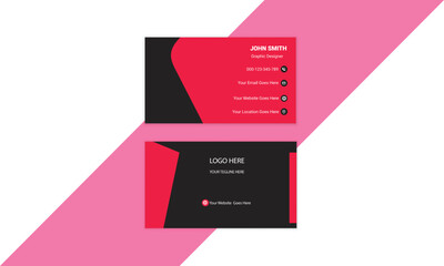  Double-sided creative modern business card template. Horizontal and vertical layout. Vector illustration. Striped Optical Illusion Business Card.