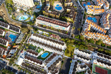 Obraz premium Aerial view of Los Cristianos and Playa de las Américas 