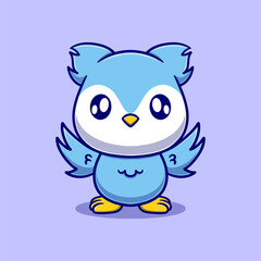 cute bird cartoon vector icon illustration. animal nature icon concept isolated premium vector. flat design 