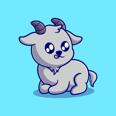 Obraz na płótnie Canvas cute lamb cartoon vector icon illustration. animal nature icon concept isolated premium vector. flat design 