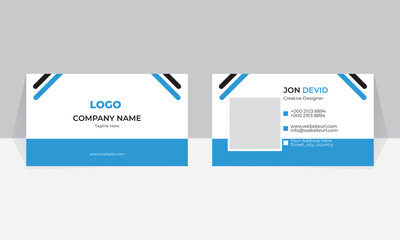 business card design template. Clean professional business card template, visiting card.