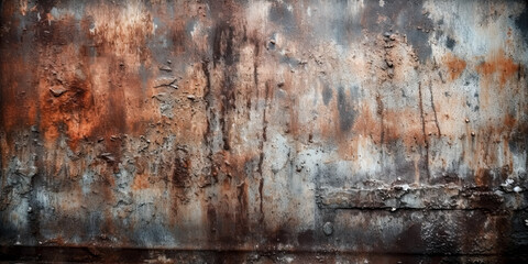 The grunge dirty metal background or texture was made clear - generative ai.