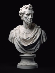 Obraz premium An ancient Bust made from white marble created with Generative AI