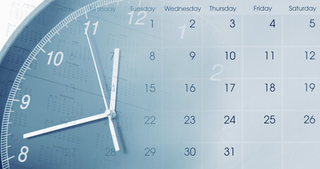 Clock and calendar