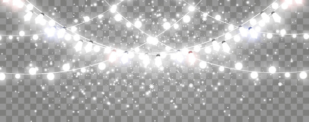 	
Vector illustration of a light garland on a transparent background.	

