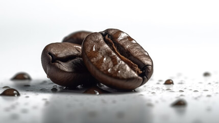 A studio shot of coffee beans created with Generative AI