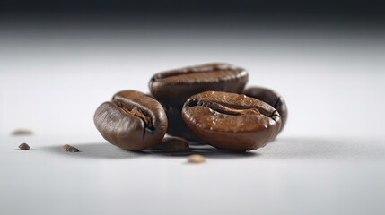 A studio shot of coffee beans created with Generative AI