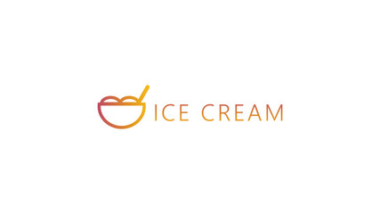 ice cream logo miniamal design