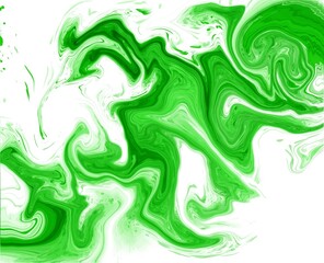 Abstract watercolor splash in green colors. Drop of watercolor.
