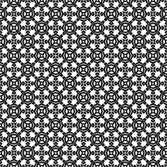 Black and white seamless pattern texture. Greyscale ornamental graphic design. Mosaic ornaments. Pattern template. Vector illustration. EPS10.