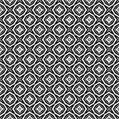 Fototapeta premium Black and white seamless pattern texture. Greyscale ornamental graphic design. Mosaic ornaments. Pattern template. Vector illustration. EPS10.