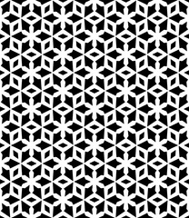 Black and white seamless pattern texture. Greyscale ornamental graphic design. Mosaic ornaments. Pattern template. Vector illustration. EPS10.