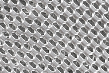 Texture or background of metal mesh with holes. Metal