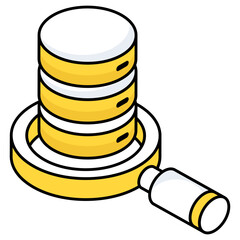 Creative design icon of database analysis 