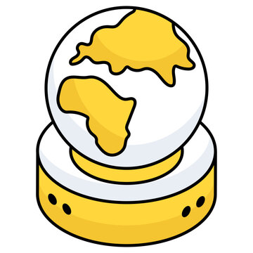 A flat icon design of global database 