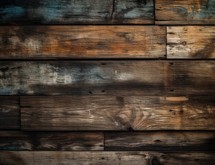 Fototapeta premium Wooden Board Background. Rustic, Farmhouse, Planks. Generative AI