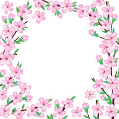 Naklejka na ściany i meble Sakura cherry blossom flower design