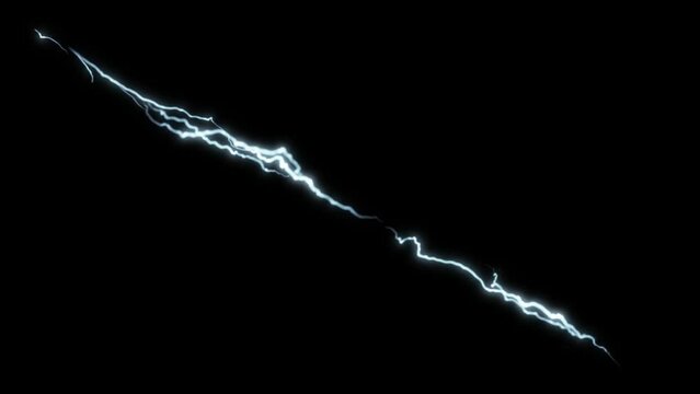 Glowing Lightning Thunderbolt Overlay Loop Graphic Element 