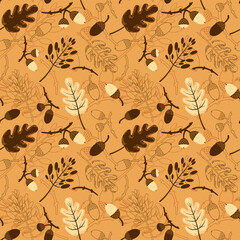 seamless pattern background autumn plants