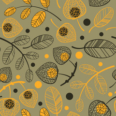 seamless pattern autumn background