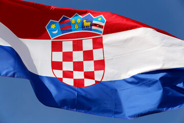 Croatia flag waving in the wind