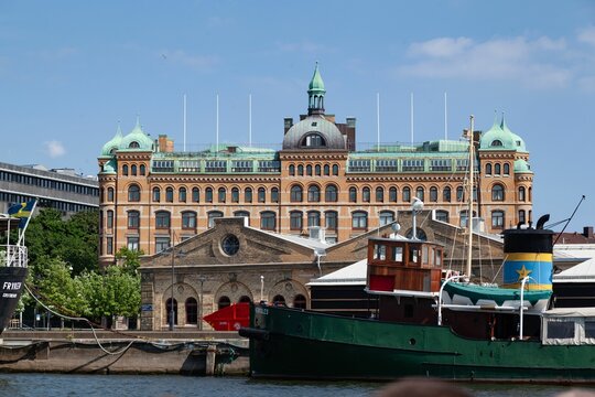 Ship on the Gota alv river in Gothenburg, Sweden