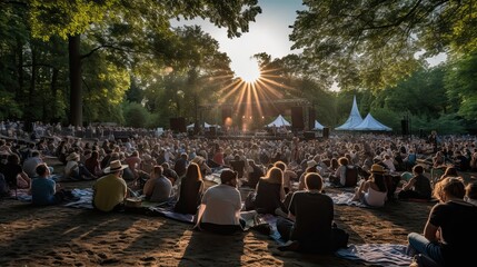 Serenading Summer: Enjoyment of Music at a Live Concert in the Park: Generative AI