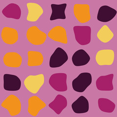 Set of 25 colorfull vector abstract art blob shapes with 8 points. Known as blotch shapes, liquid organic elements, pebble drops blob silhouettes and splashes. Use as pattern background.