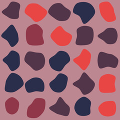 Set of 25 colorfull vector abstract art blob shapes with 8 points. Known as blotch shapes, liquid organic elements, pebble drops blob silhouettes and splashes. Use as pattern background.