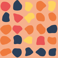 Set of 25 colorfull vector abstract art blob shapes with 8 points. Known as blotch shapes, liquid organic elements, pebble drops blob silhouettes and splashes. Use as pattern background.
