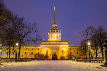 Building of Admiralty in Saint Petersburg, Russia