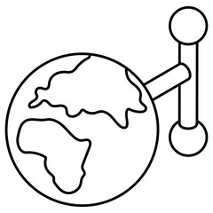 Creative design icon of global network 
