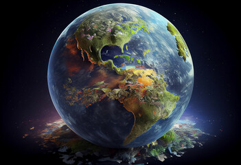 Obraz na płótnie Canvas Save the planet earth on Earth Day 2023. Generative AI