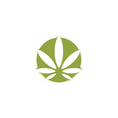 Cannabis or marijuana leaf  icon isolated on transparent background