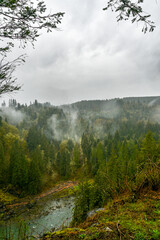 mist in the mountains