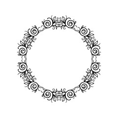 Hand drawn curve decor, ornate frames and borders